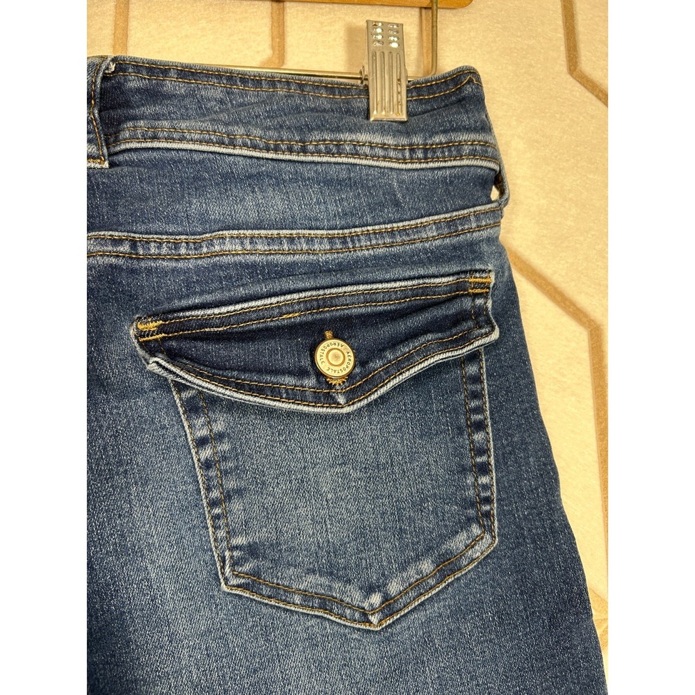 Aeropostale Women Low Rise Flare Jeans Blue Denim Stretch Casual Pants Size 4REG - Picture 13 of 16